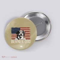 Best Dog Dad Ever American Flag Berner Dad Button thumb 0