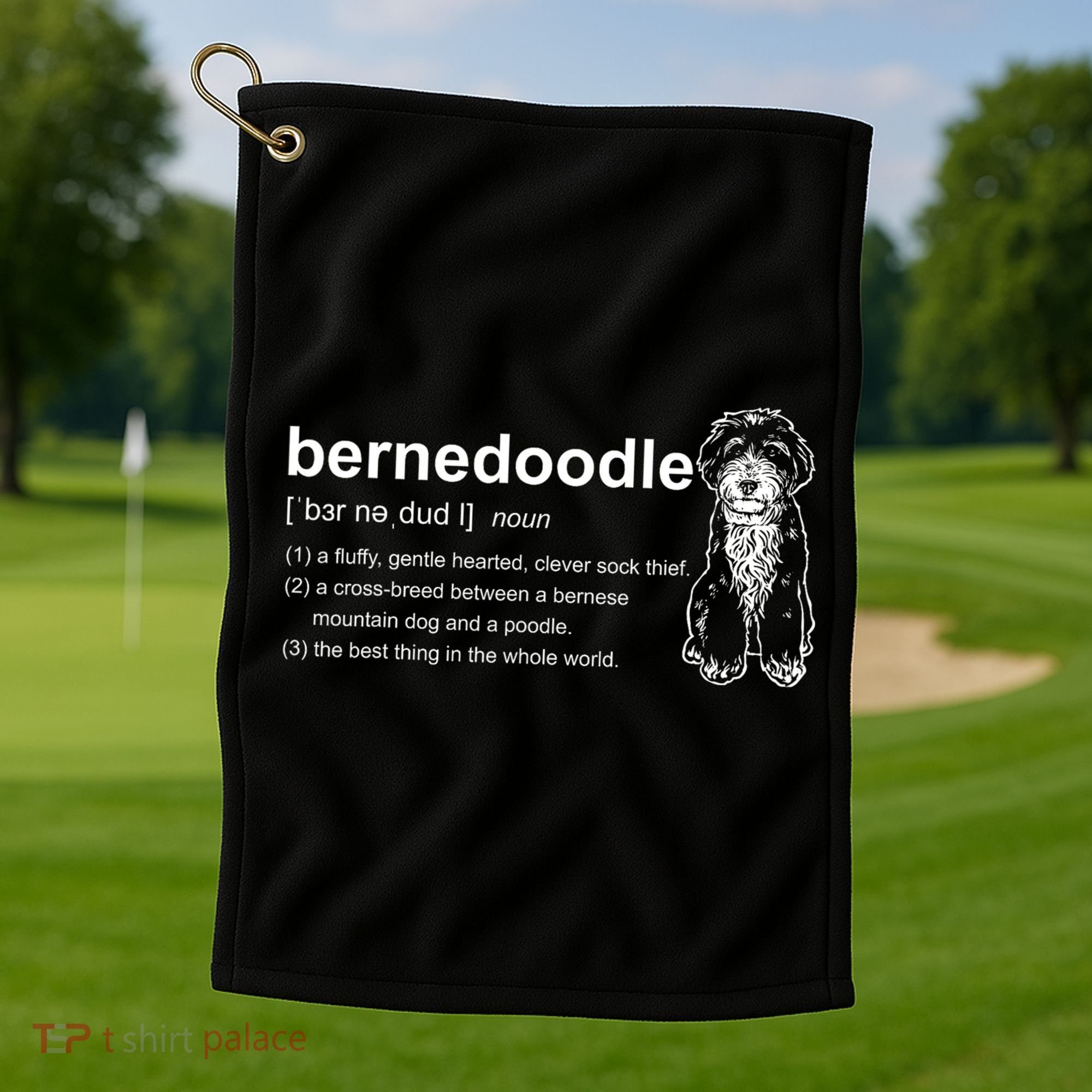 Bernedoodle Dog Definition Bernedoodle Golf Towel