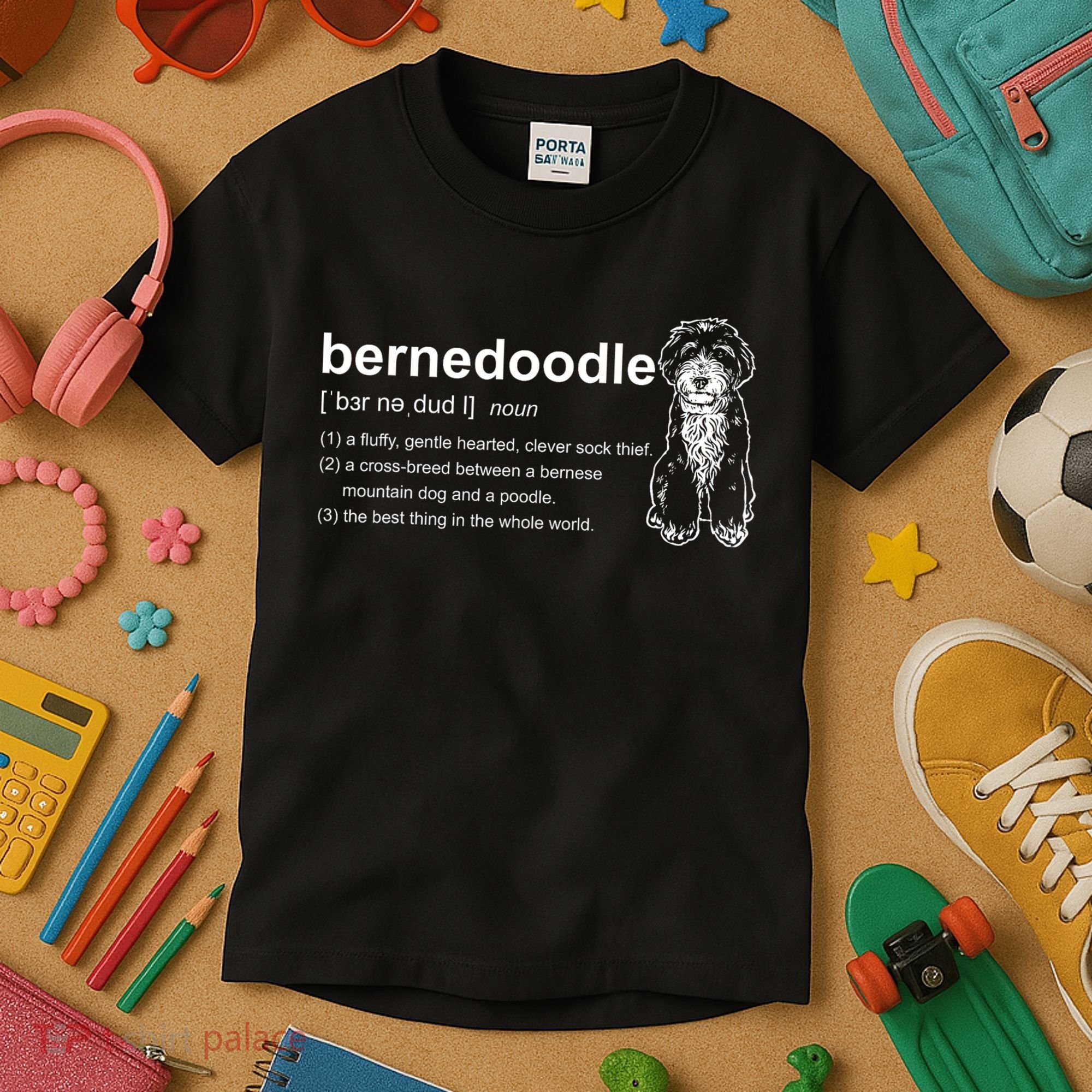 Bernedoodle Dog Definition Bernedoodle Kids T-Shirt