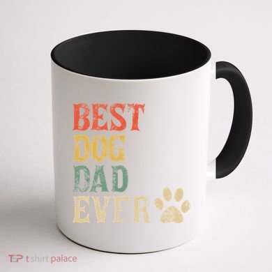 Best Dog Dad Ever Vintage Dog Daddy Retro Doggy Father Coffee Mug back