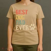 Best Dog Dad Ever Vintage Dog Daddy Retro Doggy Father T-Shirt thumb 4