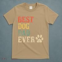 Best Dog Dad Ever Vintage Dog Daddy Retro Doggy Father T-Shirt thumb 5