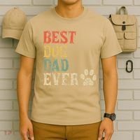 Best Dog Dad Ever Vintage Dog Daddy Retro Doggy Father T-Shirt thumb 6