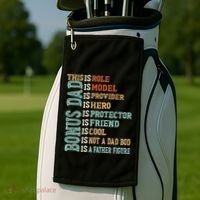 Bonus Dad Definition Is Not A Dad Bod ItS A Father Figure Great Gift Golf Towel thumb 2