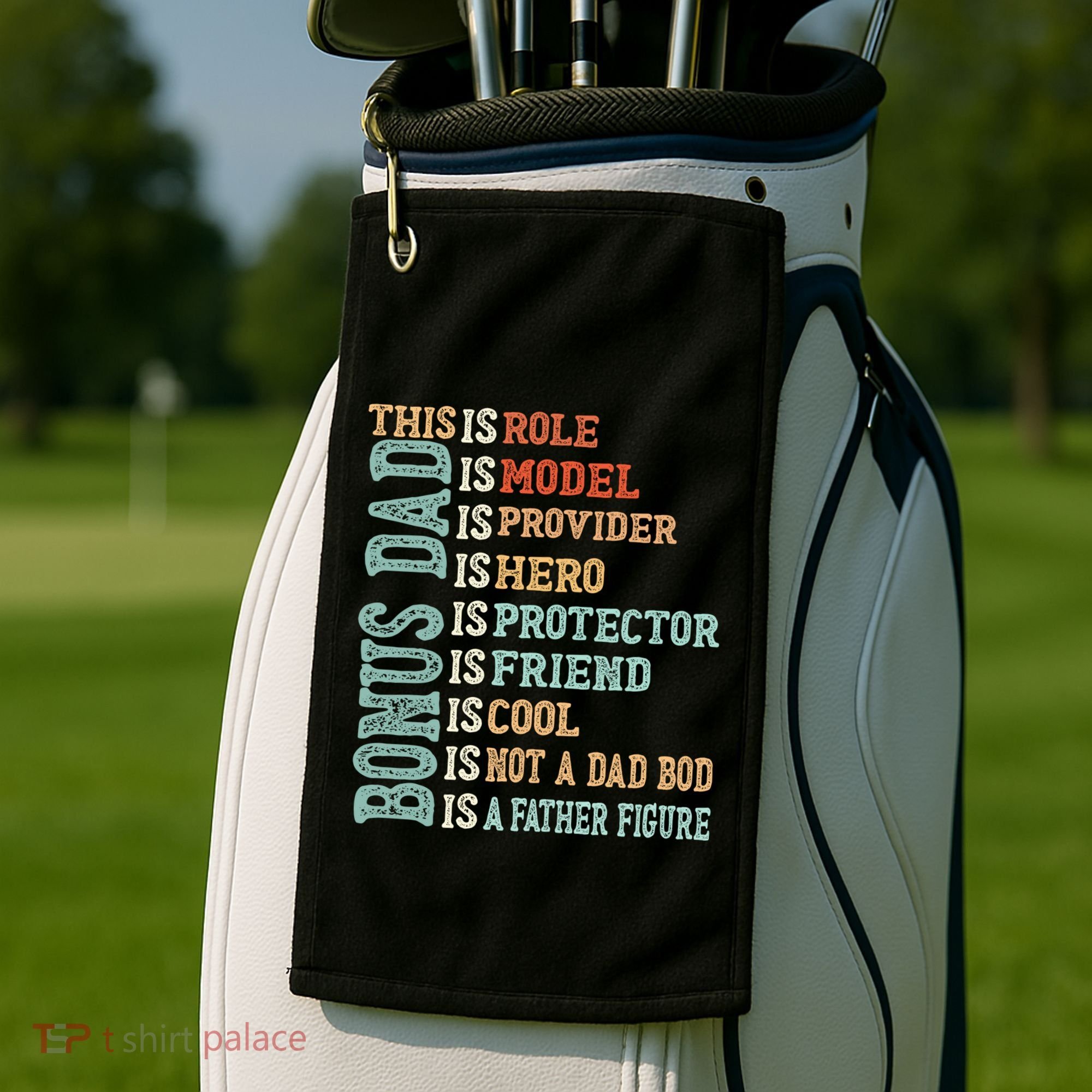 Bonus Dad Definition Is Not A Dad Bod ItS A Father Figure Great Gift Golf Towel