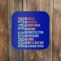 Bonus Dad Definition Is Not A Dad Bod ItS A Father Figure Great Gift Coaster thumb 0