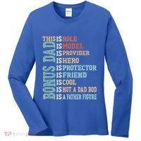 Bonus Dad Definition Is Not A Dad Bod ItS A Father Figure Great Gift Women's Long Sleeve Shirt thumb 0