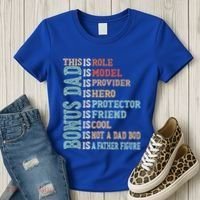 Bonus Dad Definition Is Not A Dad Bod ItS A Father Figure Great Gift Women's T-Shirt thumb 3