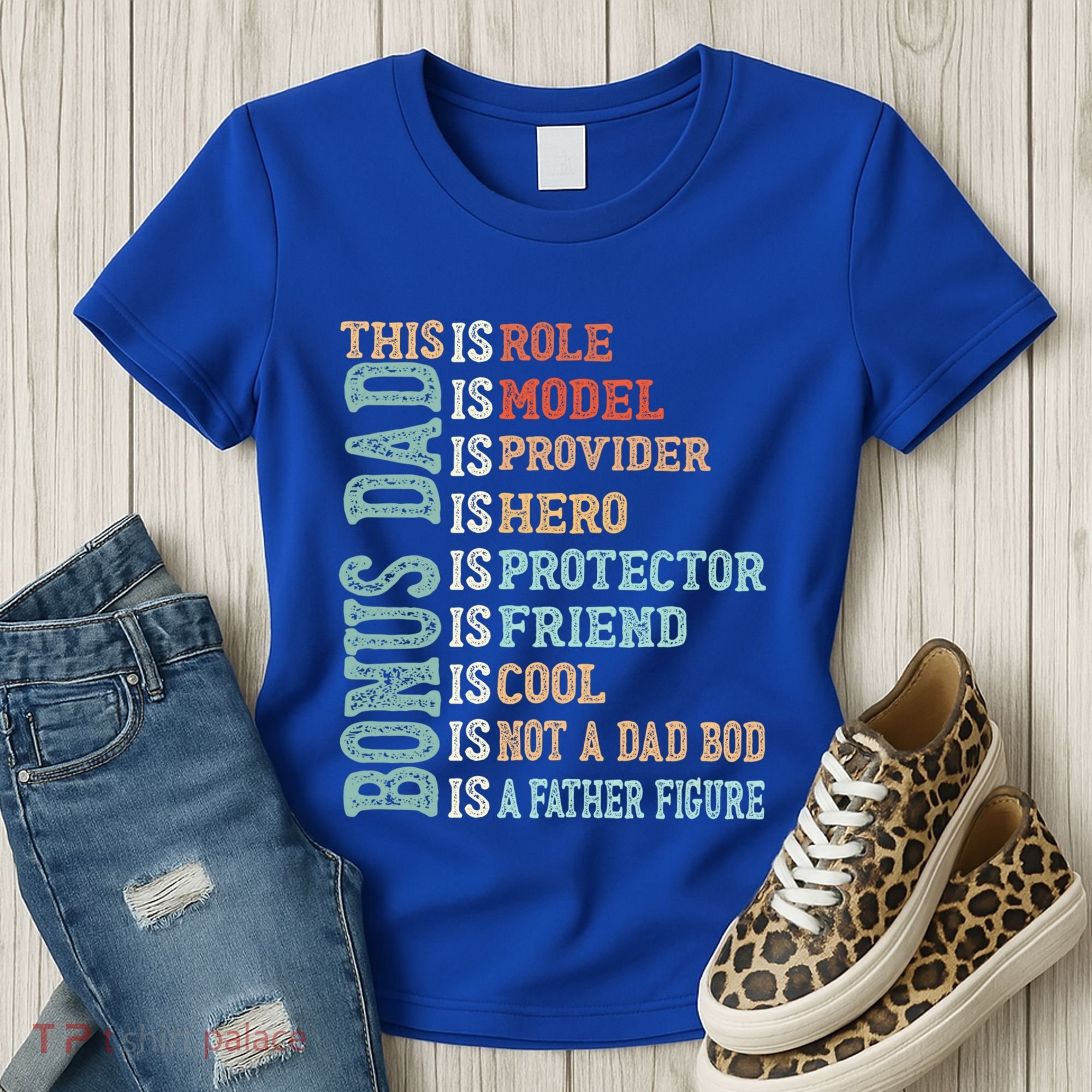 Bonus Dad Definition Is Not A Dad Bod ItS A Father Figure Great Gift Women's T-Shirt