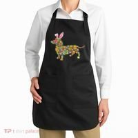 Bunny Dachshund Dog Shape Hunting Eggs Apron thumb 2