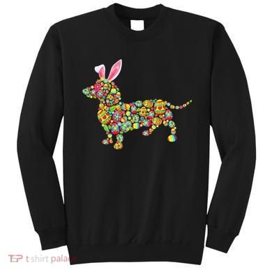 Bunny Dachshund Dog Shape Hunting Eggs Sweatshirt
