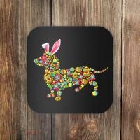 Bunny Dachshund Dog Shape Hunting Eggs Coaster thumb 0