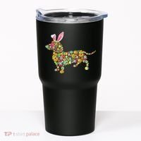 Bunny Dachshund Dog Shape Hunting Eggs Tumbler thumb 0
