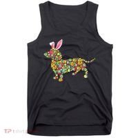 Bunny Dachshund Dog Shape Hunting Eggs Tank Top thumb 0