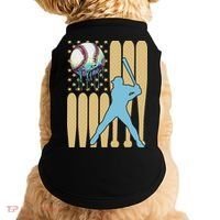 Baseball Drip Dripping Ice Cream Baseball American Flag Doggie Tank thumb 0