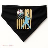 Baseball Drip Dripping Ice Cream Baseball American Flag USA-Made Doggie Bandana thumb 0