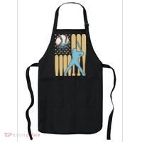 Baseball Drip Dripping Ice Cream Baseball American Flag Apron thumb 0