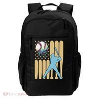Baseball Drip Dripping Ice Cream Baseball American Flag Backpack thumb 0