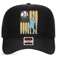 Baseball Drip Dripping Ice Cream Baseball American Flag Hat thumb 0
