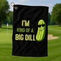 Big Deal Dill Pickle Funny Slogan Quote Golf Towel thumb 1