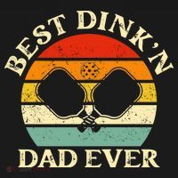 Best Dink'n Dad Ever Funny Pickleball Father's Day Gift Polo thumb 3