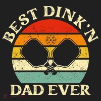 Best Dink'n Dad Ever Funny Pickleball Father's Day Gift Golf Towel thumb 3