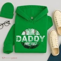 Baseball Daddy Dad Baseball Ball Hoodie thumb 4