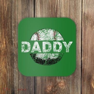 Baseball Daddy Dad Baseball Ball Coaster