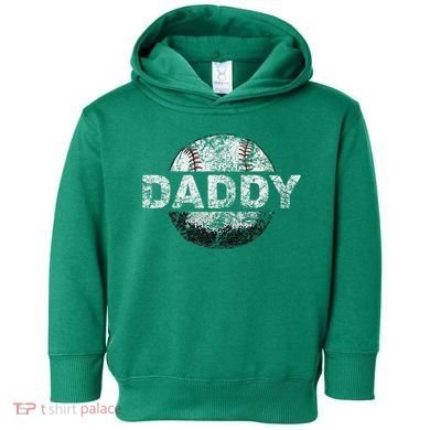 Baseball Daddy Dad Baseball Ball Toddler Hoodie