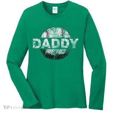 Baseball Daddy Dad Baseball Ball Women's Long Sleeve Shirt