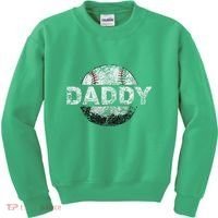 Baseball Daddy Dad Baseball Ball Kids Sweatshirt thumb 0