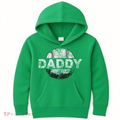 Baseball Daddy Dad Baseball Ball Kids Hoodie