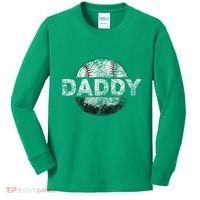 Baseball Daddy Dad Baseball Ball Kids Long Sleeve Shirt thumb 0