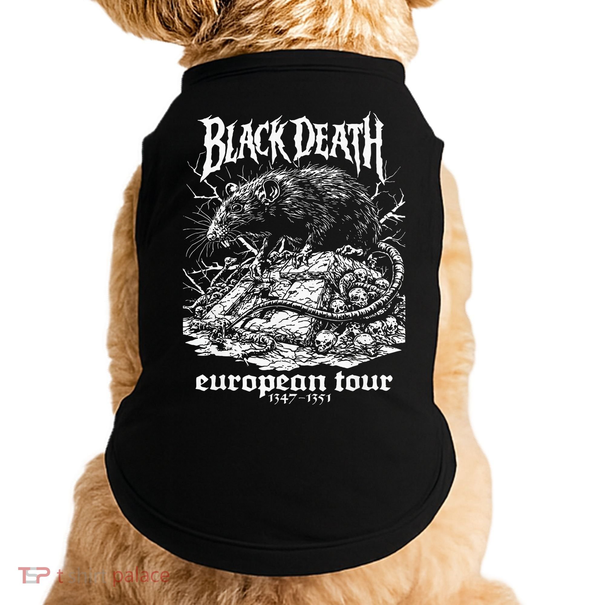 Black Death European Plague Rat Medieval History Goth Doggie Tank
