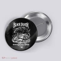 Black Death European Plague Rat Medieval History Goth Button thumb 0
