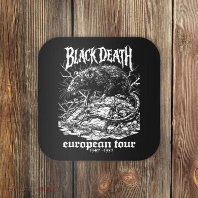 Black Death European Plague Rat Medieval History Goth Coaster