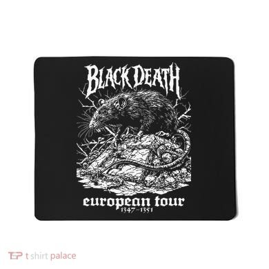 Black Death European Plague Rat Medieval History Goth Mousepad