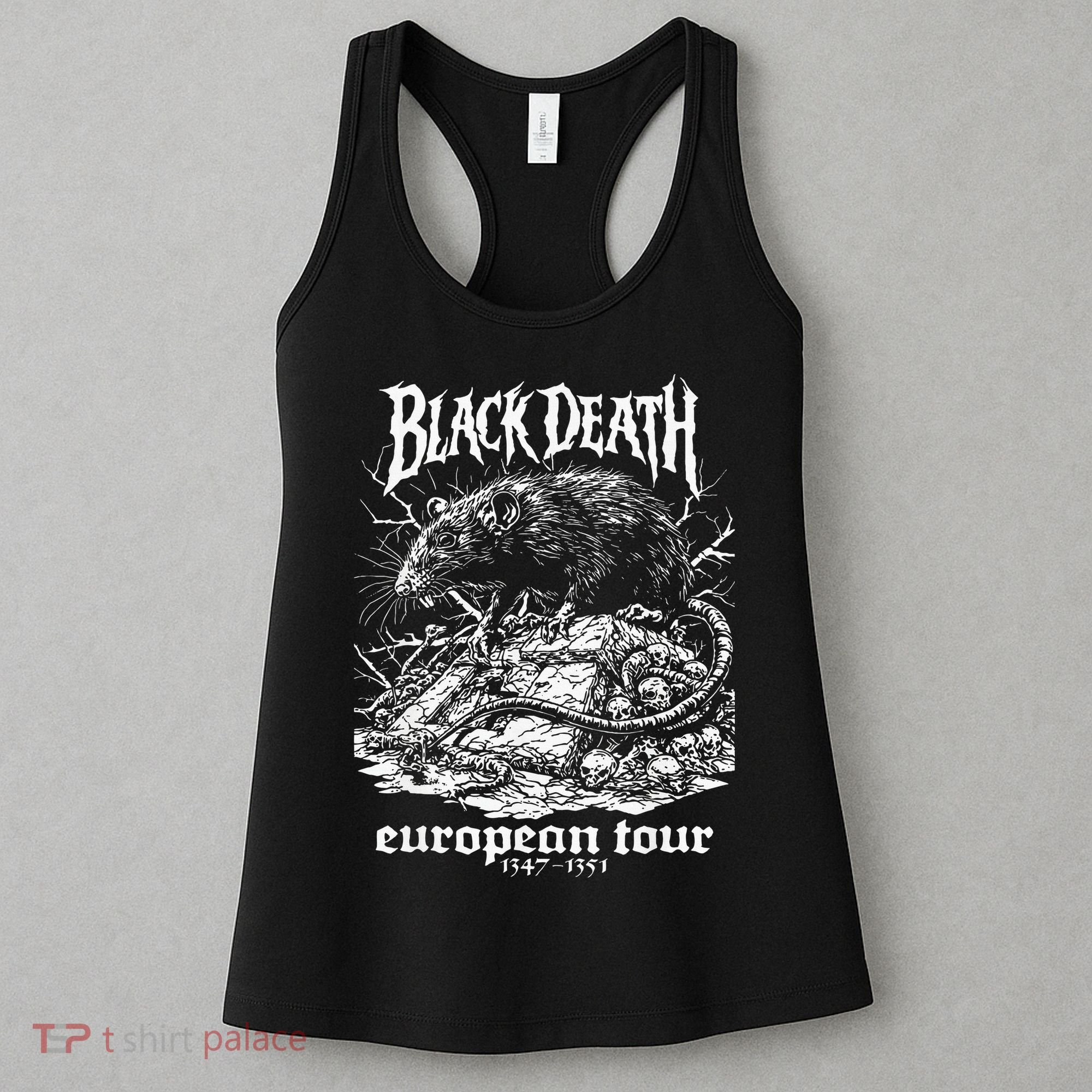 Black Death European Plague Rat Medieval History Goth Women's Tank Top