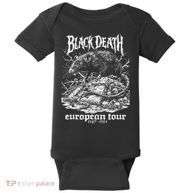Black Death European Plague Rat Medieval History Goth Baby Bodysuit