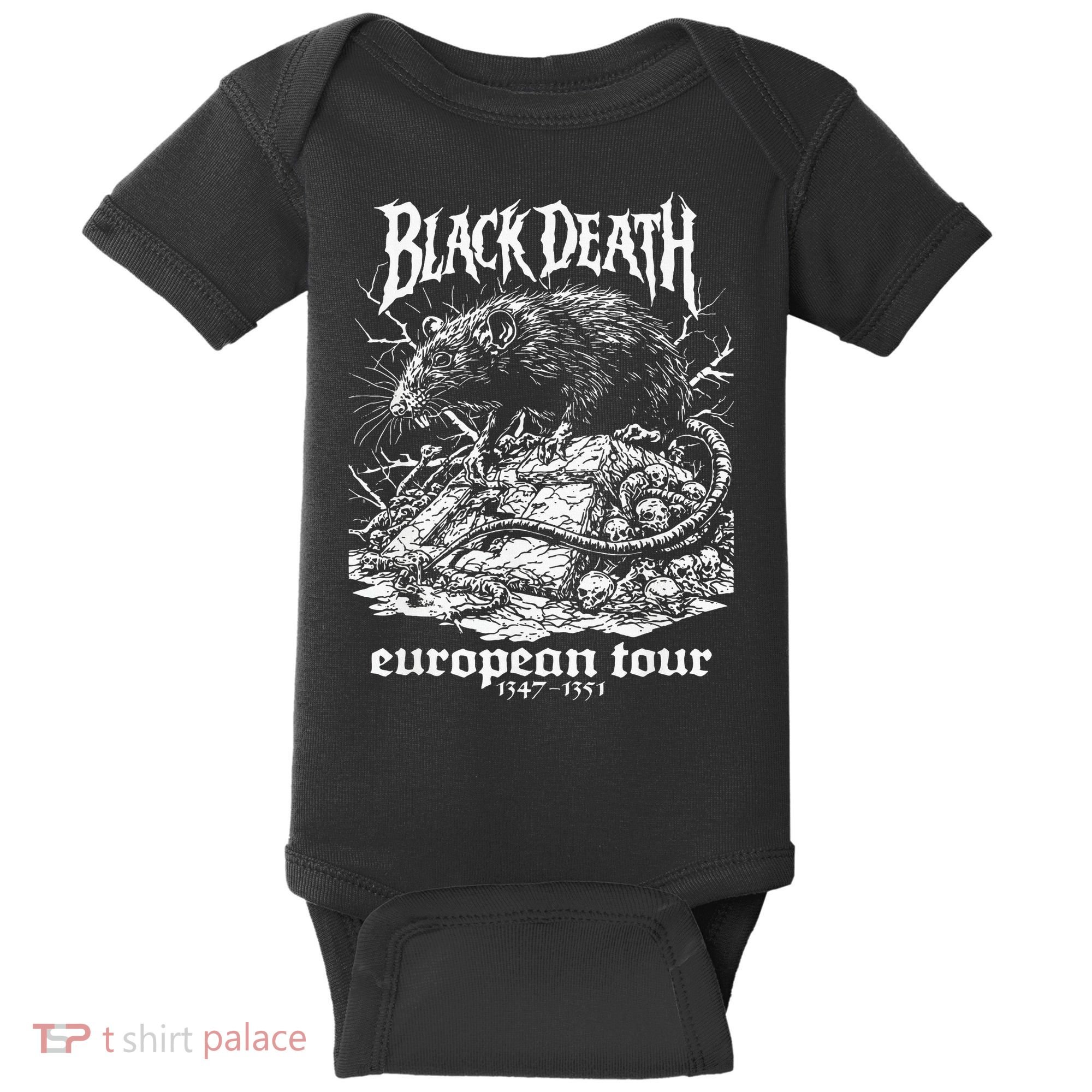 Black Death European Plague Rat Medieval History Goth Baby Bodysuit