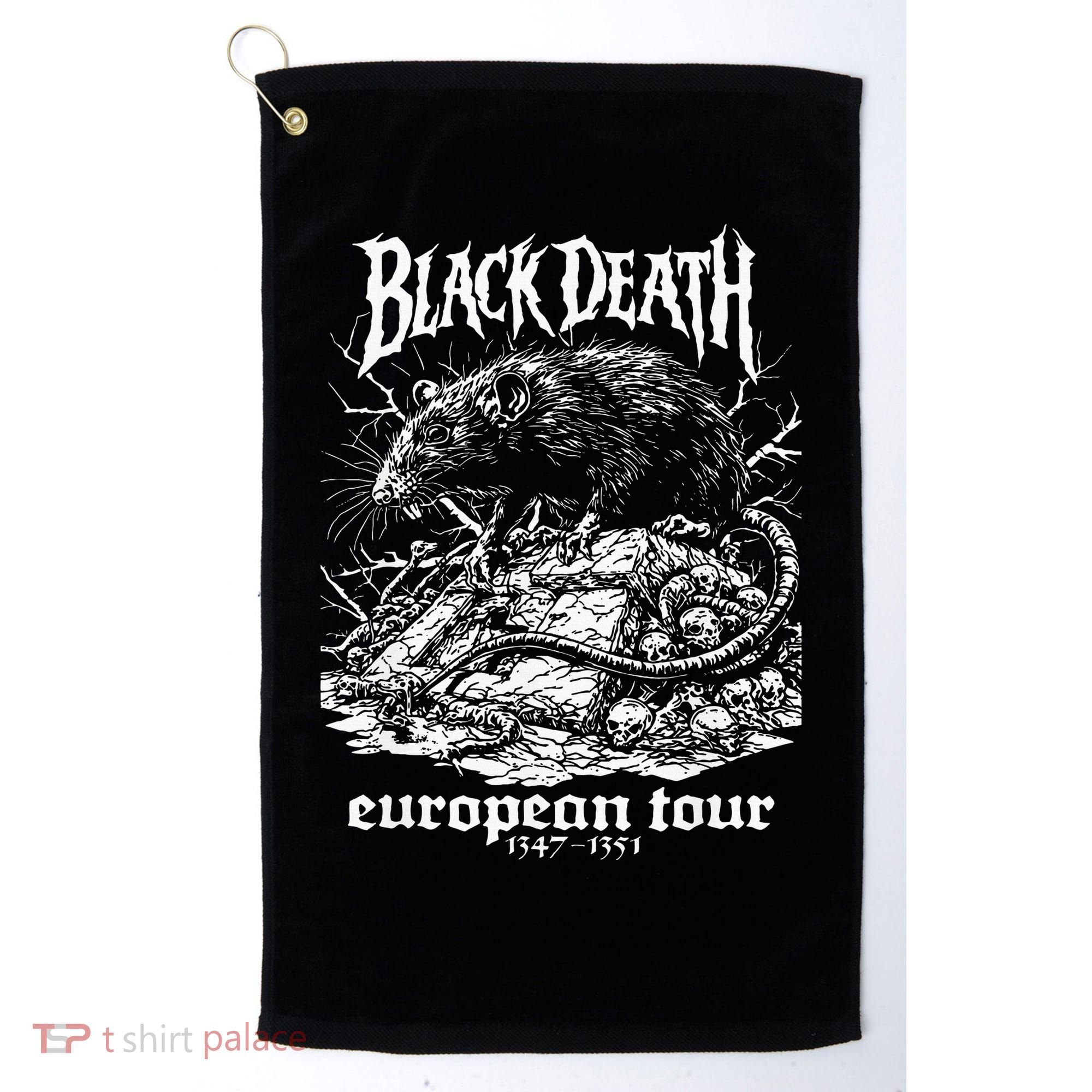 Black Death European Plague Rat Medieval History Goth Golf Towel
