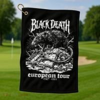 Black Death European Plague Rat Medieval History Goth Golf Towel thumb 1