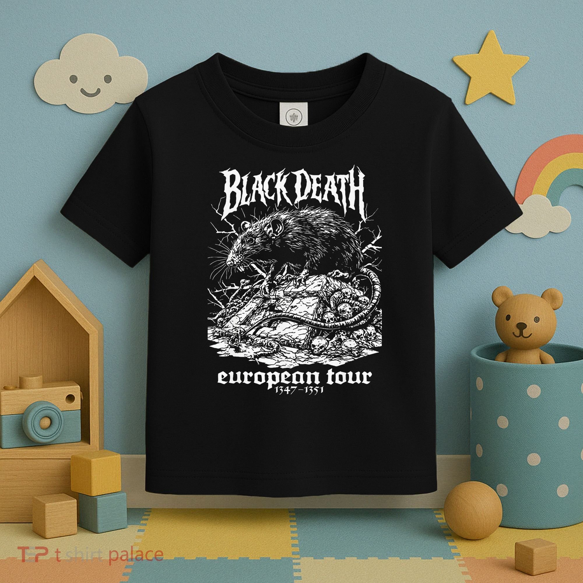 Black Death European Plague Rat Medieval History Goth Toddler T-Shirt