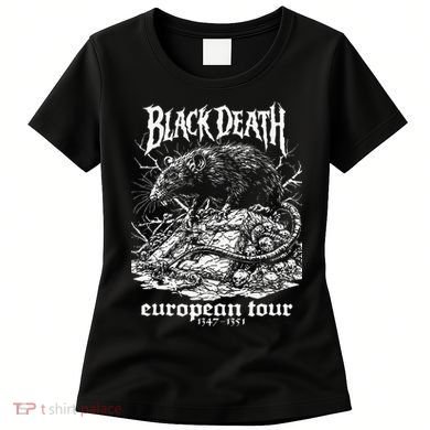 Black Death European Plague Rat Medieval History Goth Women's T-Shirt