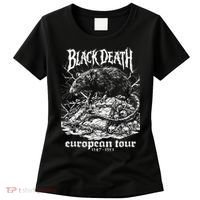 Black Death European Plague Rat Medieval History Goth Women's T-Shirt thumb 0