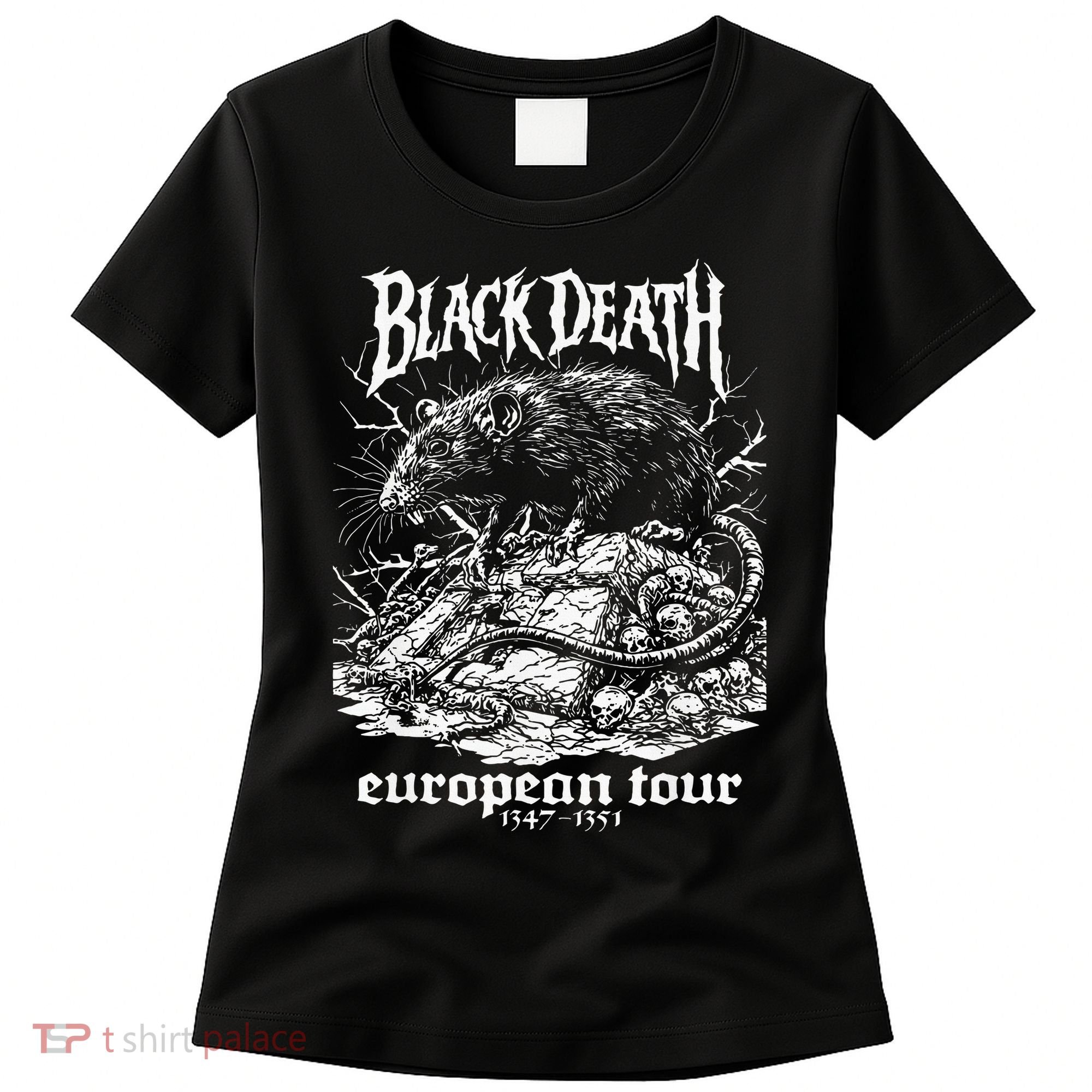 Black Death European Plague Rat Medieval History Goth Women's T-Shirt