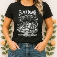 Black Death European Plague Rat Medieval History Goth Women's T-Shirt thumb 2