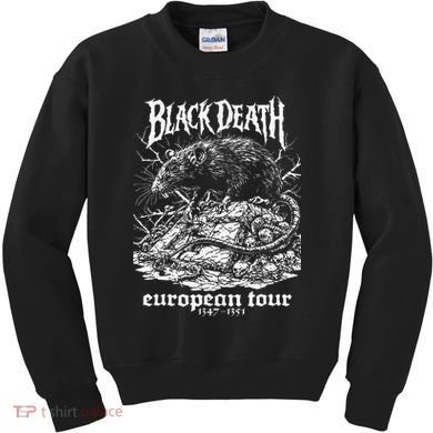 Black Death European Plague Rat Medieval History Goth Kids Sweatshirt
