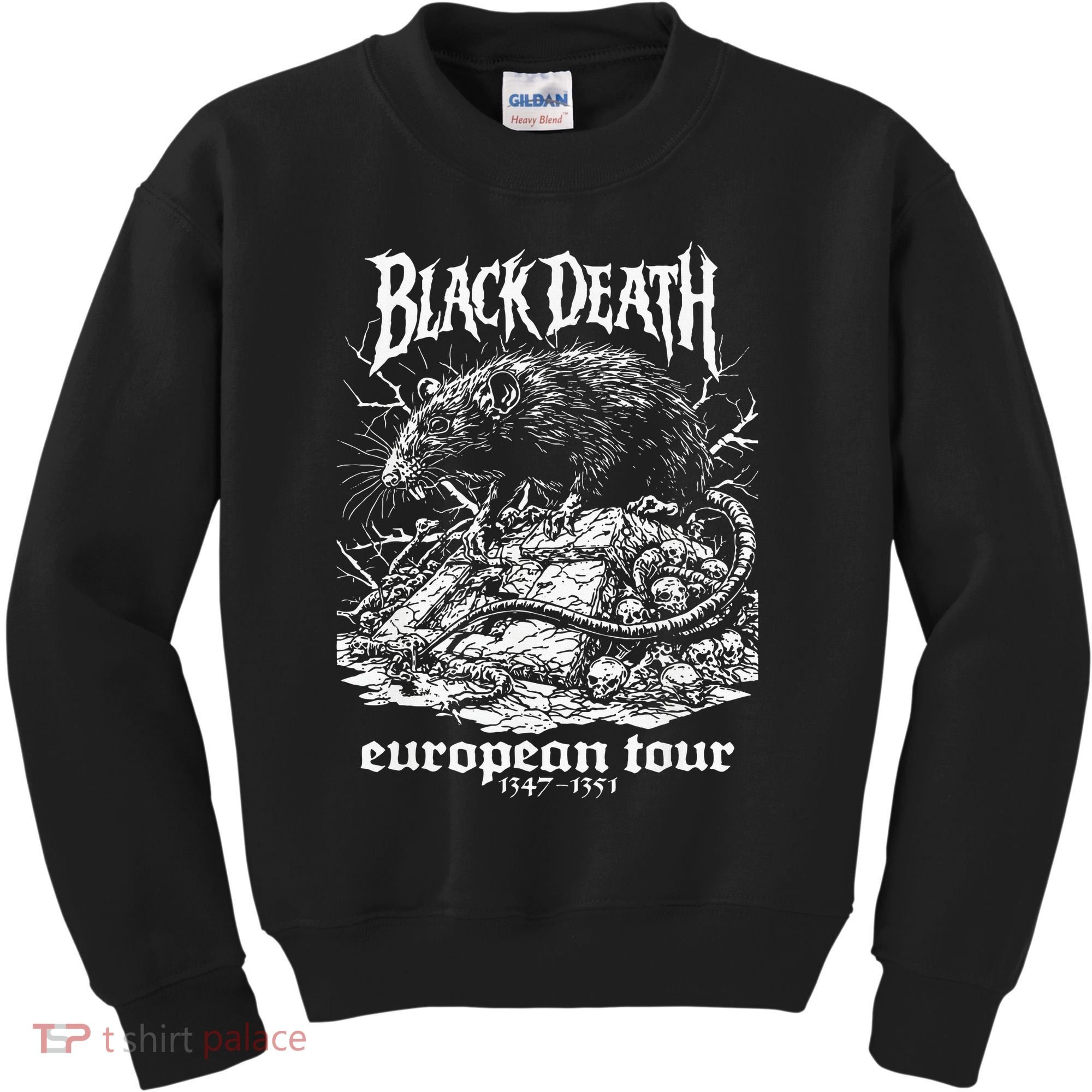 Black Death European Plague Rat Medieval History Goth Kids Sweatshirt