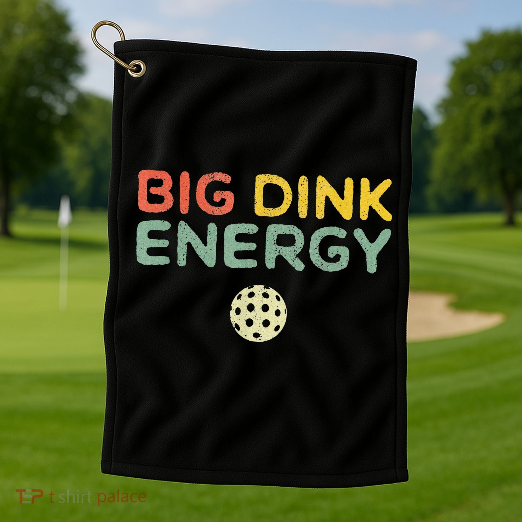 Big Dink Energy Pickleball Funny Pickle Ball Lover Golf Towel